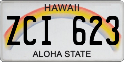 HI license plate ZCI623