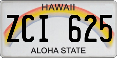 HI license plate ZCI625
