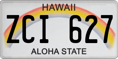 HI license plate ZCI627