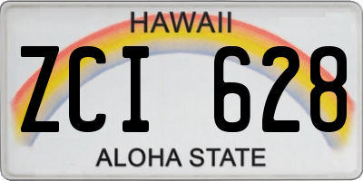HI license plate ZCI628