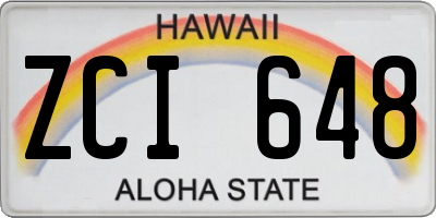 HI license plate ZCI648