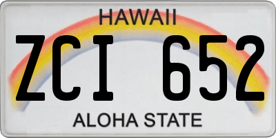 HI license plate ZCI652