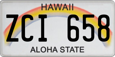 HI license plate ZCI658
