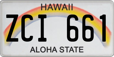 HI license plate ZCI661
