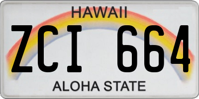 HI license plate ZCI664