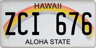 HI license plate ZCI676