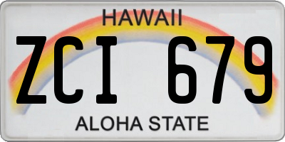 HI license plate ZCI679