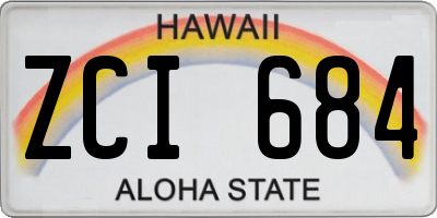 HI license plate ZCI684