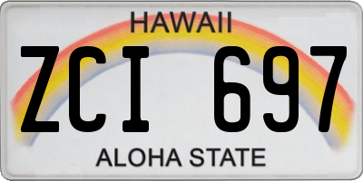 HI license plate ZCI697