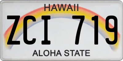 HI license plate ZCI719