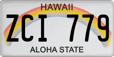 HI license plate ZCI779