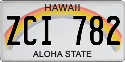 HI license plate ZCI782