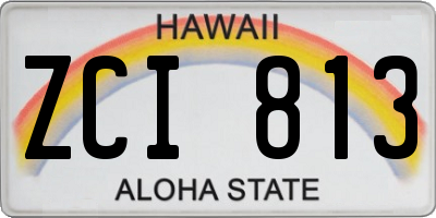 HI license plate ZCI813