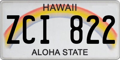 HI license plate ZCI822