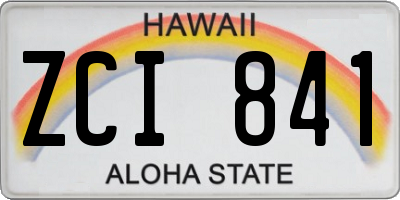 HI license plate ZCI841
