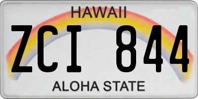 HI license plate ZCI844