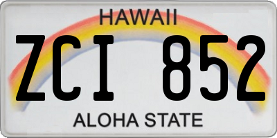 HI license plate ZCI852