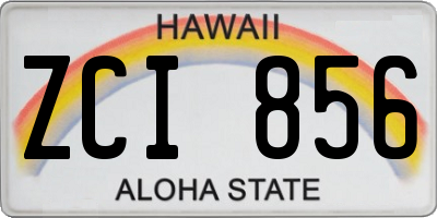 HI license plate ZCI856