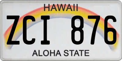 HI license plate ZCI876