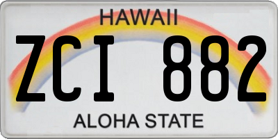HI license plate ZCI882