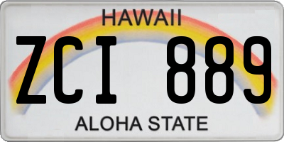 HI license plate ZCI889