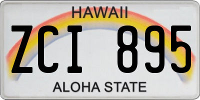HI license plate ZCI895
