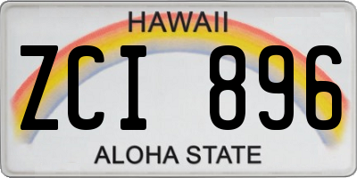 HI license plate ZCI896