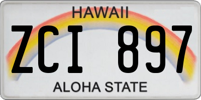 HI license plate ZCI897