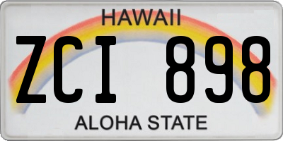 HI license plate ZCI898