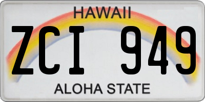 HI license plate ZCI949