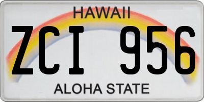 HI license plate ZCI956
