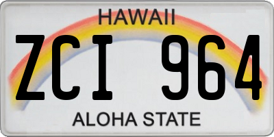 HI license plate ZCI964