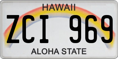 HI license plate ZCI969