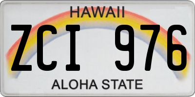 HI license plate ZCI976