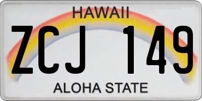HI license plate ZCJ149