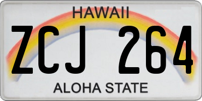 HI license plate ZCJ264
