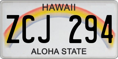 HI license plate ZCJ294
