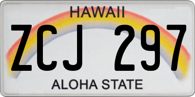 HI license plate ZCJ297