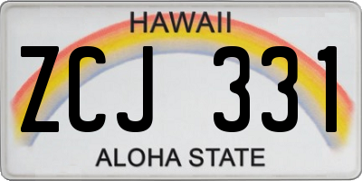 HI license plate ZCJ331