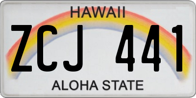 HI license plate ZCJ441