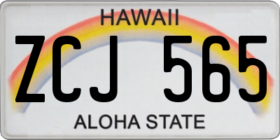 HI license plate ZCJ565