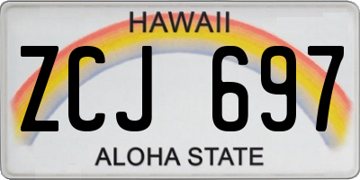 HI license plate ZCJ697