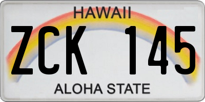HI license plate ZCK145