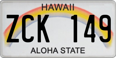 HI license plate ZCK149