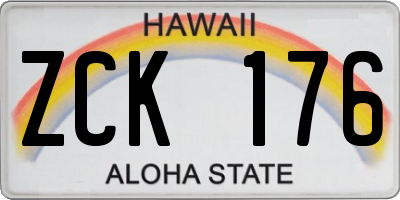 HI license plate ZCK176