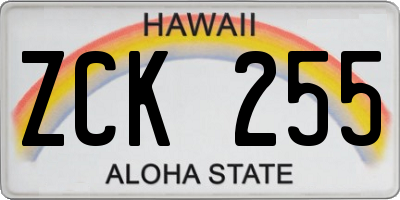 HI license plate ZCK255