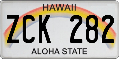 HI license plate ZCK282