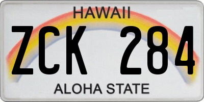 HI license plate ZCK284