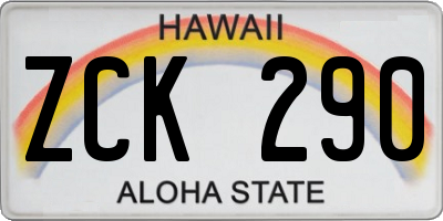 HI license plate ZCK290