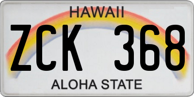 HI license plate ZCK368